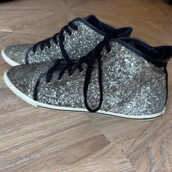 Marc by Marc Jacobs Glitter High Tops - Silver - Size: 9 - Picture 4 of 4